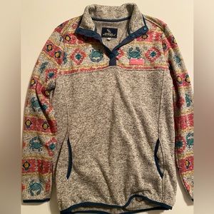 Simply Southern snap fleece womens pullover. Size L